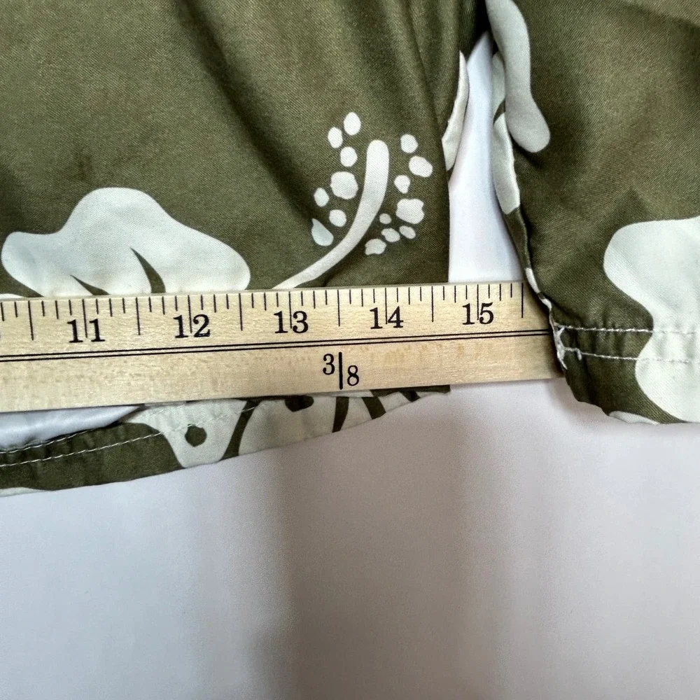 Ocean Pacific Op Board Shorts XL Green Floral Cargo Swim Trunks Tropical‎ Surf